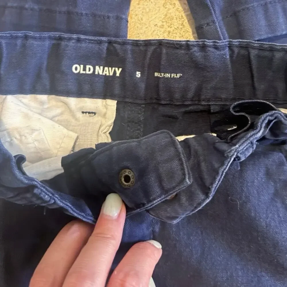 Set of 4 Uniform Shorts Navy Blue Boys Size 5